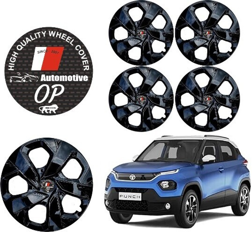 Origin Paradise 15 Inch Black Wheel Cover/Cap for Tata Punch, Car Wheel Cover (15 Inch) Wheel Cover For Tata Universal For Car(15.0 inch)