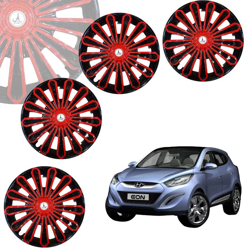 ALPINEZO CAR WHEEL CAP/WHEEL COVER FINCH DEGINE "RED_BLACK" 12 INCH