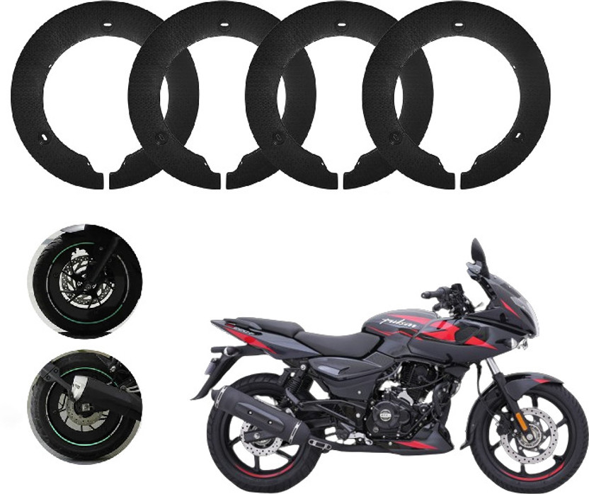 Sunriders Bike Wheel Cover 17 Inch For Bajaj Pulsar 220 F Black Half Pack of 4 Pc Wheel Cover For NA NA(17.0 inch)