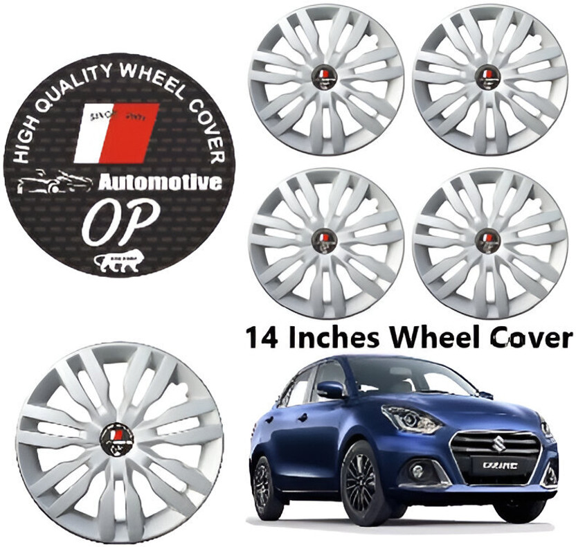 Origin Paradise Silver Color Wheel Cover/Cap for Swift Dzire Cars, Car Wheel Cover Wheel Cover For Maruti Universal For Car(14.0 inch)