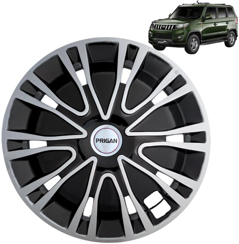 PRIGAN Drive Silver Black 15 Inch For Boleroneo Wheel Cover For Mahindra Universal For Car(15.0 inch)