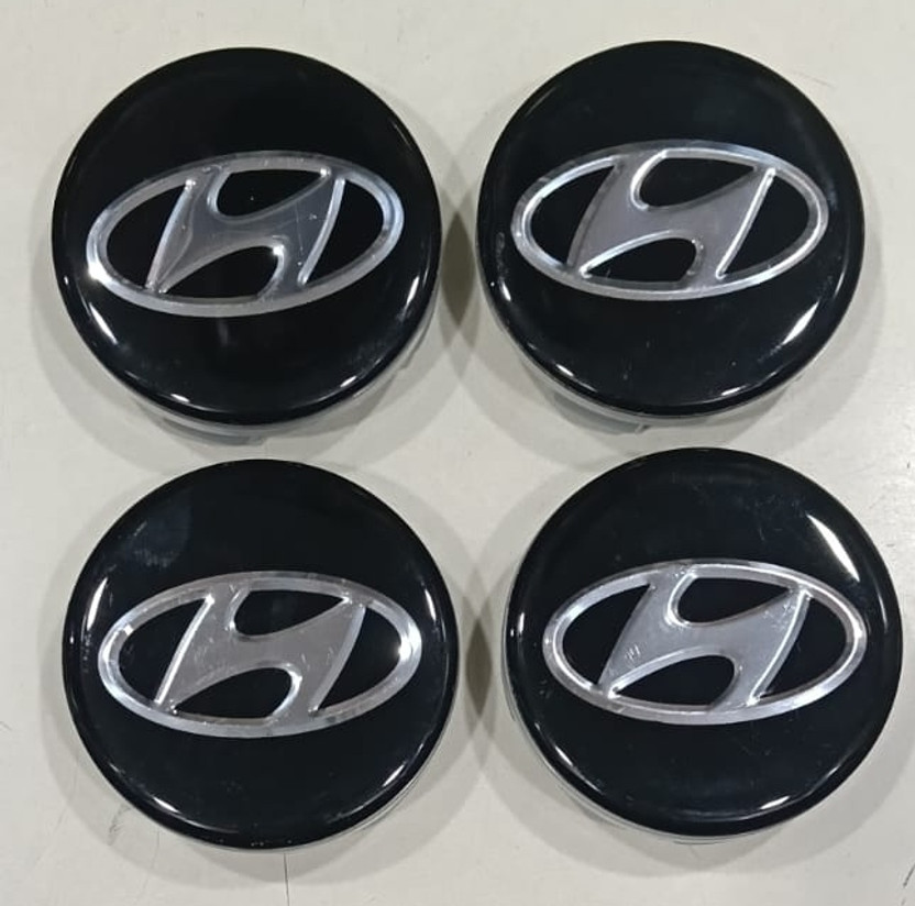 IAKR Quality Wheel Centre Cap For Creta/Tucson/Elentra/Alcazar Set of Wheel Cover For HYUNDAI Creta, Tucson, Elantra(2.4 inch)