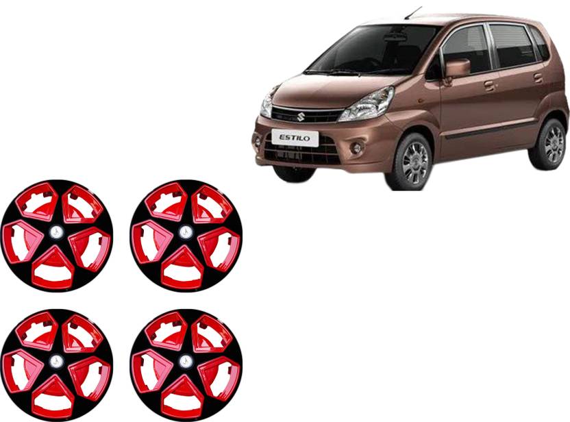 ALPINEZO CAR WHEEL CAP/WHEEL COVER ASTER DEGINE "RED_BLACK" 13 INCH