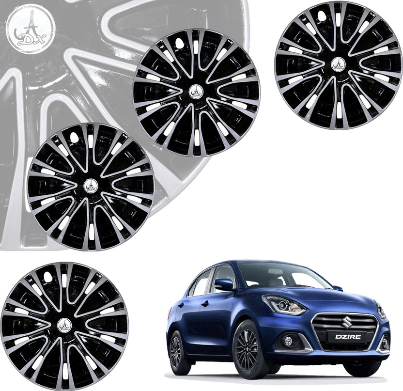 Airzone CAR WHEEL CAP/WHEEL COVER ROVER DEGINE "SILVER_BLACK" 14 INCH Wheel Cover For Maruti Swift Dzire, Amaze, Swift, Micra, Ritz, Figo, Xcent, Indigo, Celerio, Grand i10, KUV 100, Vista(14.0 inch)