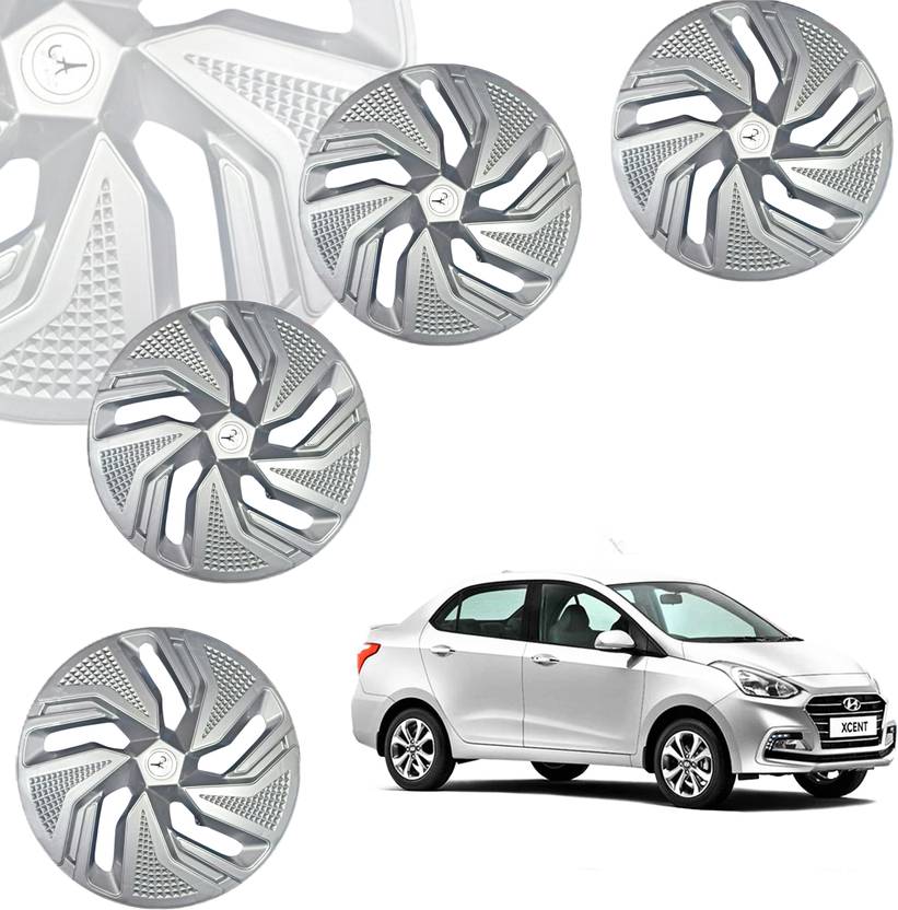 ALPINEZO CAR WHEEL CAP/WHEEL COVER GOOGLY DEGINE "SILVER_COLOUR" 14 INCH Wheel Cover For Hyundai