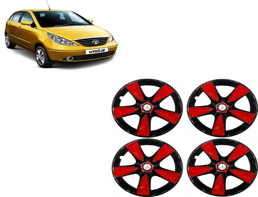 ALPINEZO CAR WHEEL CAP/WHEEL COVER MAPPLE DEGINE "RED_BLACK_COLOUR" 14