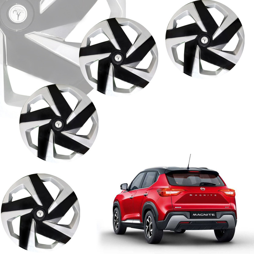 Tamanchi Autocare CAR WHEEL COVER MAGNITE DEGINE"DOUBLE_COLOUR" 16 INCH FOR NISSAN MAGNITE Wheel Cover For Nissan Universal For Car(16.0 inch)