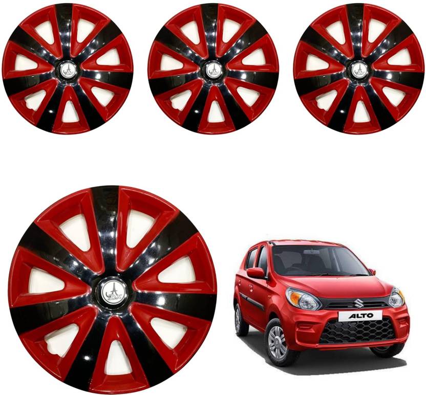KYZO CAR WHEEL CAP/WHEEL COVER DZIRE DEGINE “RED_BLACK” 12 INCHI Wheel