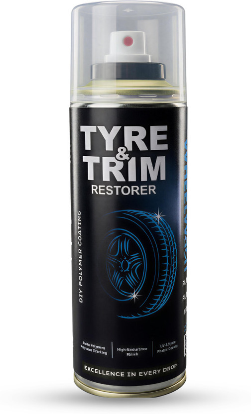 wheelwash Tyre & Trim Restorer Spray for Car Plastic & Rubber Shine Coating 250 ml Wheel Tire Cleaner(Pack of 1)