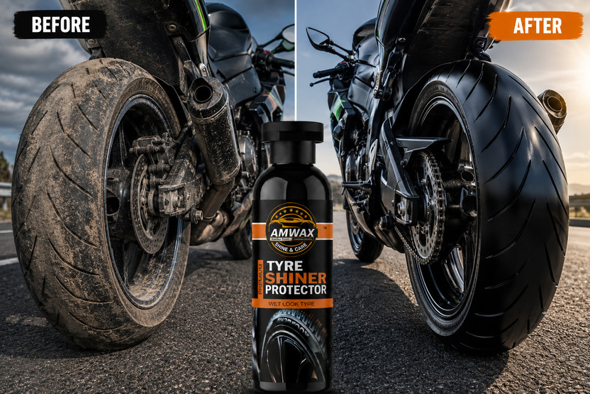 amwax Tire Cleaner | Wheel Cleaning Solution for Cars & Bikes 200 ml Wheel Tire Cleaner(Pack of 1)