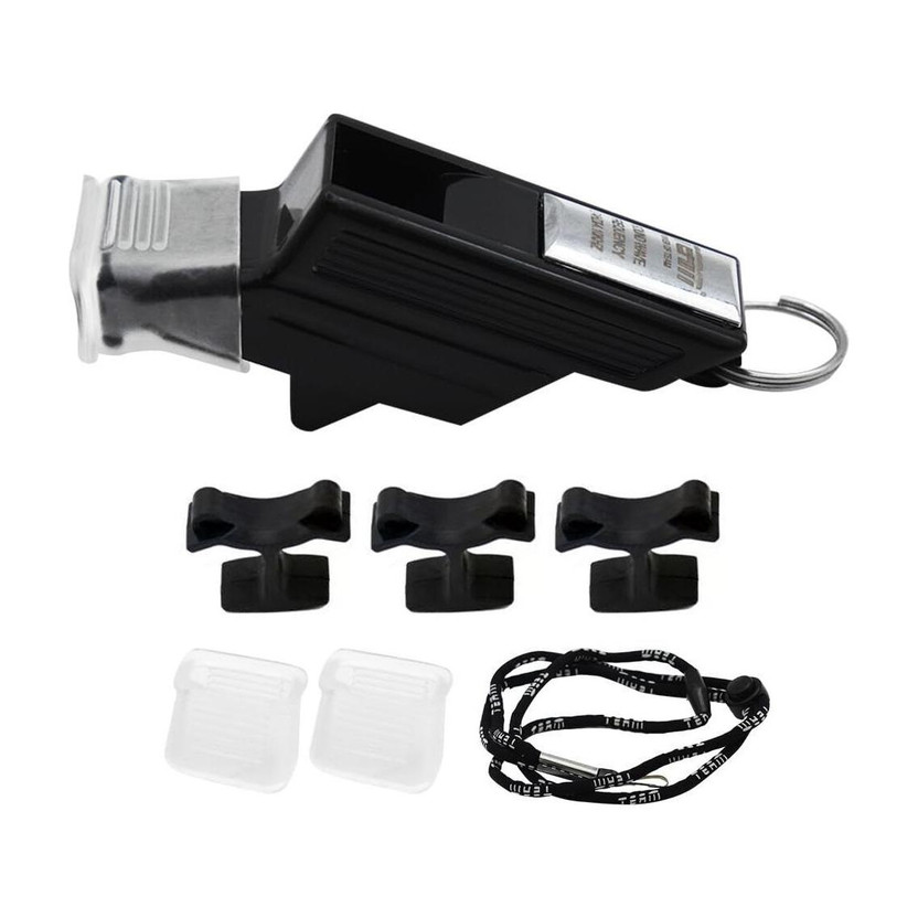 Qpets Qpets Sports Whistle with Lanyard for Coach Referee Football Boxing and Gym Teacher Pealess Whistle(Black, Pack of 1) - Flipkart Deal