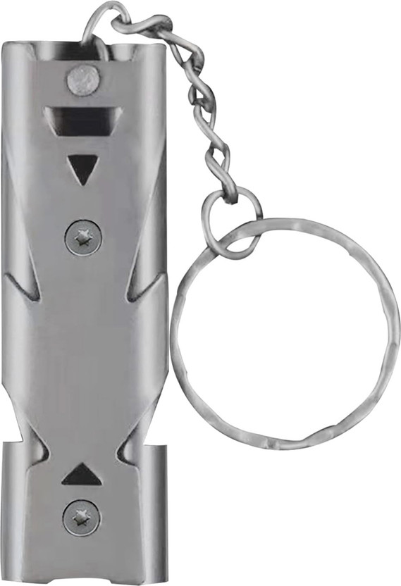 Store2508 Whistle Emergency Safety Survival Whistle with Lanyard Keychain High Pitch Pealess Whistle(Silver, Pack of 1)