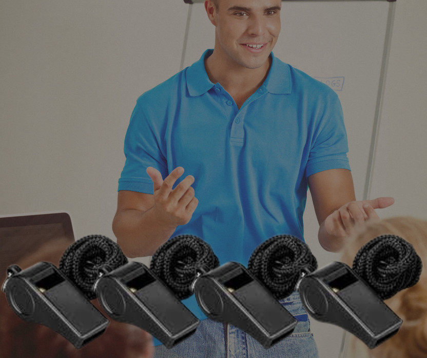 WEKTU Premium Sports Whistle/Plastia/With Pea/Multipurpose Use/12 Pea Whistle(Black, Pack of 4)