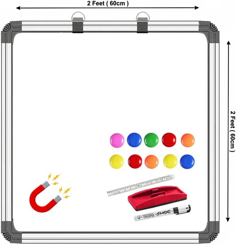 Viprax 2x2 feet Whiteboard with 1 Marker, 1 Duster, 10