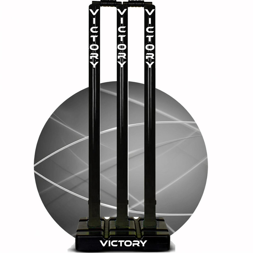 VICTORY Heavy Plastic Cricket Stumps Set(Black)