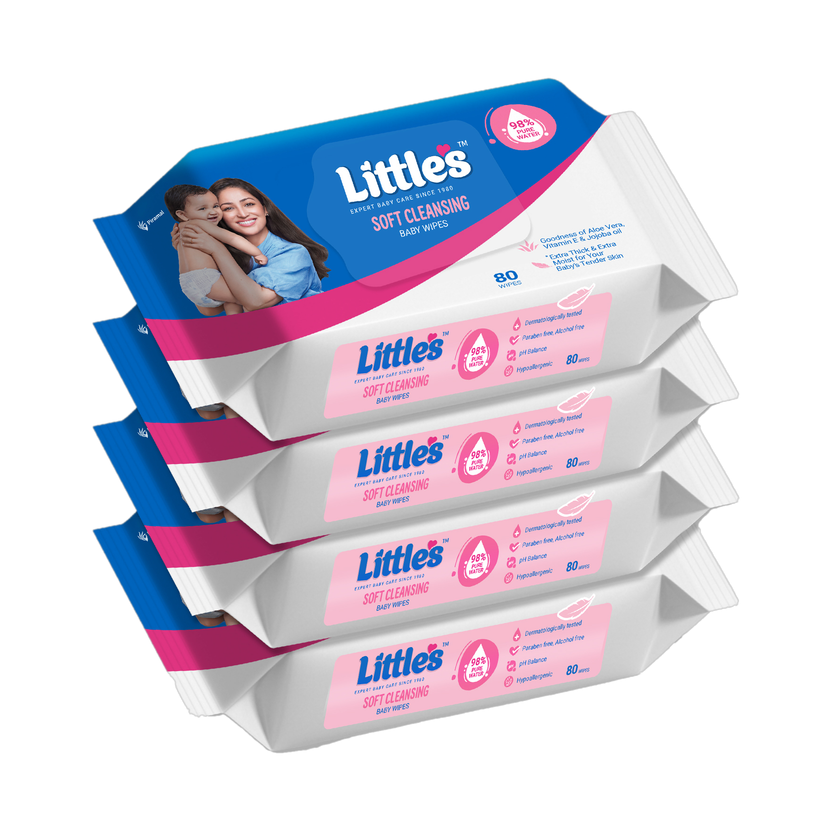 Little's Soft Cleansing Baby Wipes with Aloe Vera, Jojoba Oil and Vitamin E(320 Wipes)