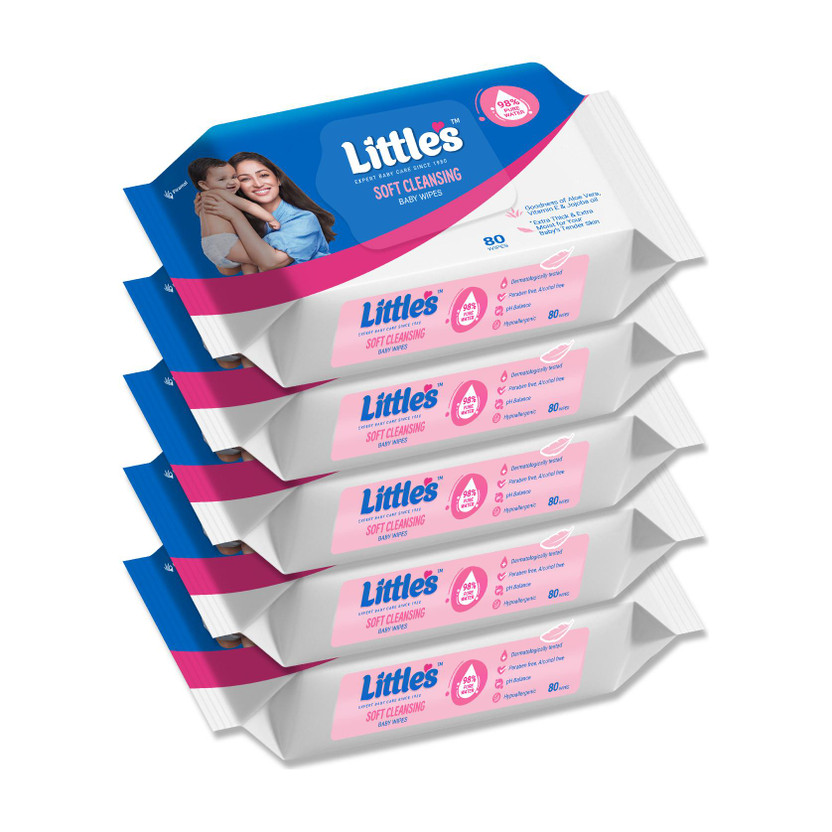 Flipkart Little's Soft Cleansing Baby Wipes with Aloe Vera, Jojoba Oil and Vitamin E(400 Wipes) - Flipkart Deal