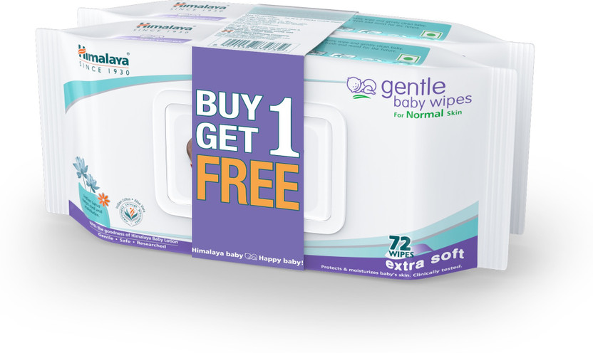 HIMALAYA Gentle Baby Wipes | Buy 1 Get 1 Free |100% Biodegradable Plant-based fabric(2 Wipes)