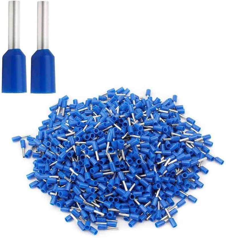 ERH India 1000 Pcs Ferrule Copper Crimp Connectors E2508 Ferrule Copper
