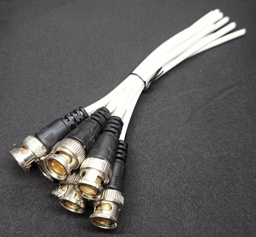 TAAPSEE 15 Pieces BNC Connector with Copper Wire Moulded(BLACKWHITE