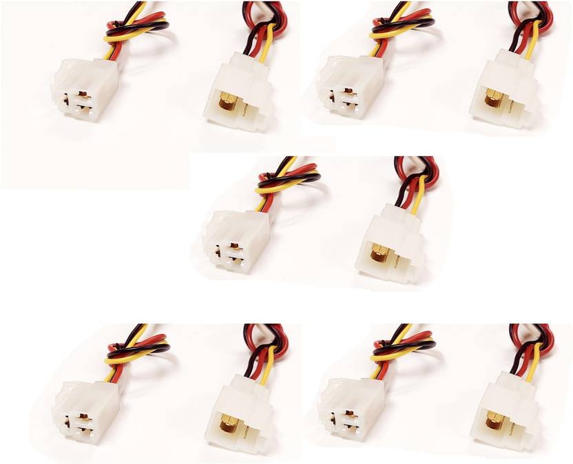 ERH India 5 Pair Wire Connector Male Female Socket 3 Pin Wire Connector