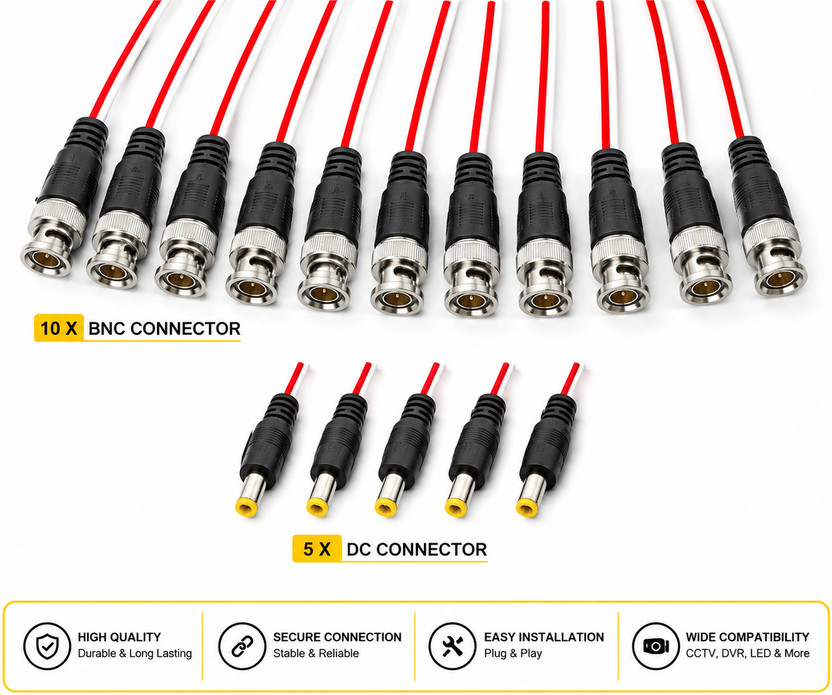 PN ENTERPRIZES PN-BDL-10 CONNECTOR & CCTV ACCESSORIES CABLE CONNECTOR COMBO Wire Connector(Multicolor, Pack of 16)