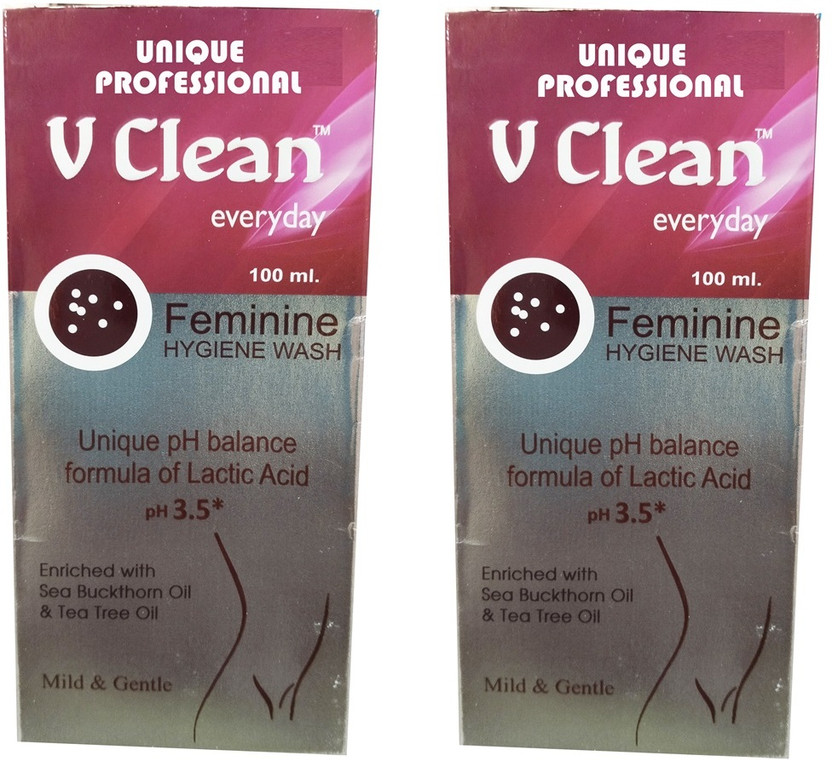 UNIQUE PROFESSIONAL V CLEAN EVERYDAY FEMININE HYGINE WASH 100 ML PACK OF 2 Intimate Wash(200 ml)
