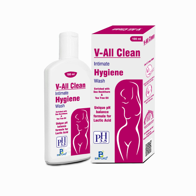 bioford V All Clean Intimate Wash ,Hygiene Care for Women, Itchiness And Irritation Intimate Wash(100 ml, Pack of 1)