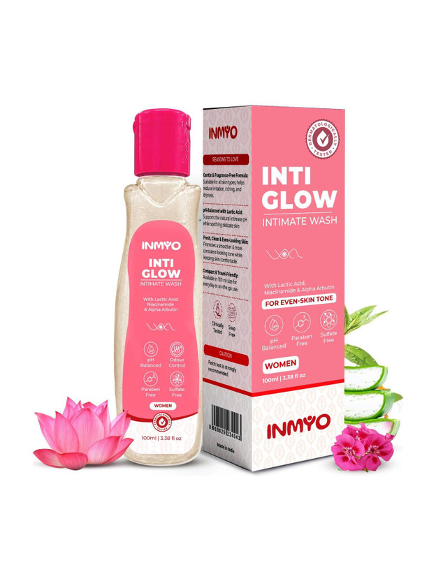 INMYO Inti Glow Brightening Intimate Wash for Women, Get Even Skin Tone, 100 ml Intimate Wash(100 ml, Pack of 1)