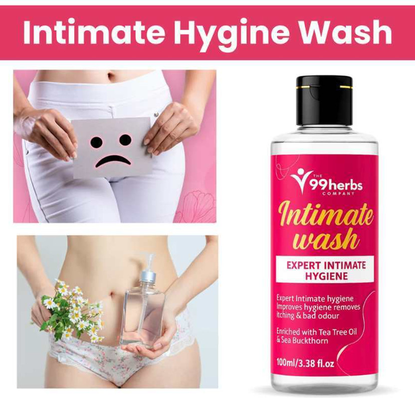 The 99 Herbs Company Intimate Wash 100ml | Gentle Daily Care for Sensitive & Feminine Hygiene Intimate Wash(100 ml, Pack of 1)