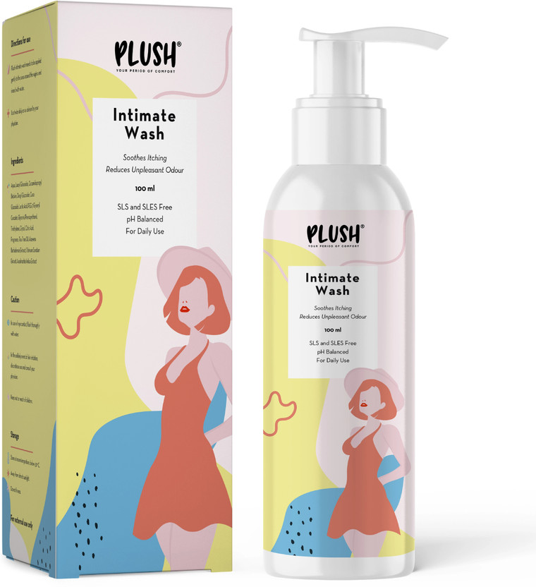 PLUSH Natural Intimate & Vaginal Wash for Women – Rich Tea Tree Oil & Neem Extract | Perfect pH Balance, Soothes Itching, No Unpleasant Odour Intimate Wash(100 ml, Pack of 1)