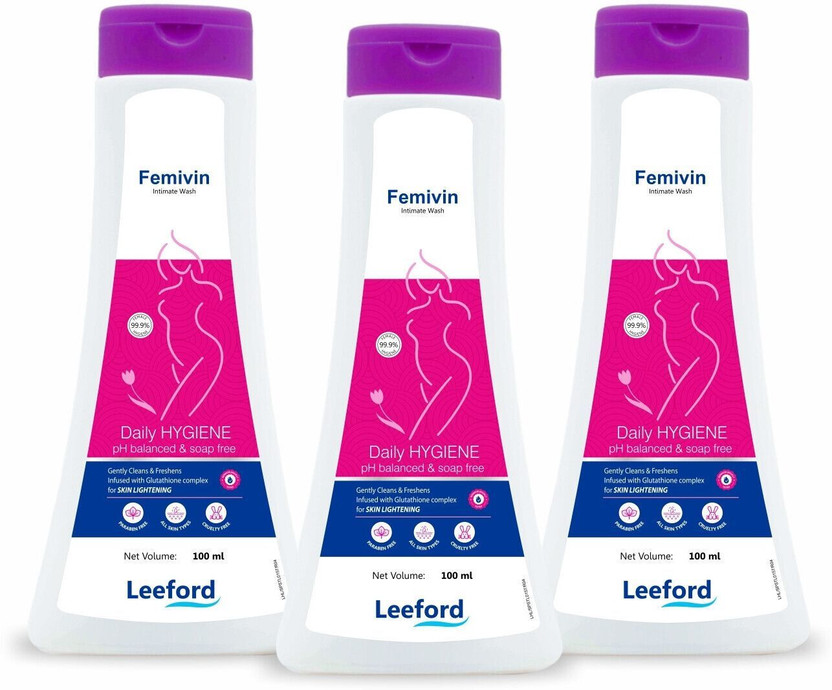 Leeford Intimate Wash With Tea Tree & Aloe | pH Balanced, Soap-Free, Odor-Control Intimate Wash(300 ml, Pack of 3)
