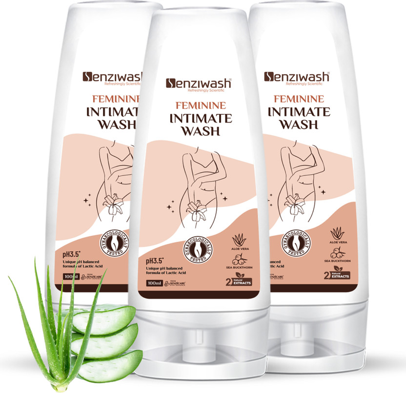 senziwash Feminine Intimate Vaginal Wash for Women's Personal Care & Hygiene (Pack of 3) Intimate Wash(300 ml, Pack of 3)