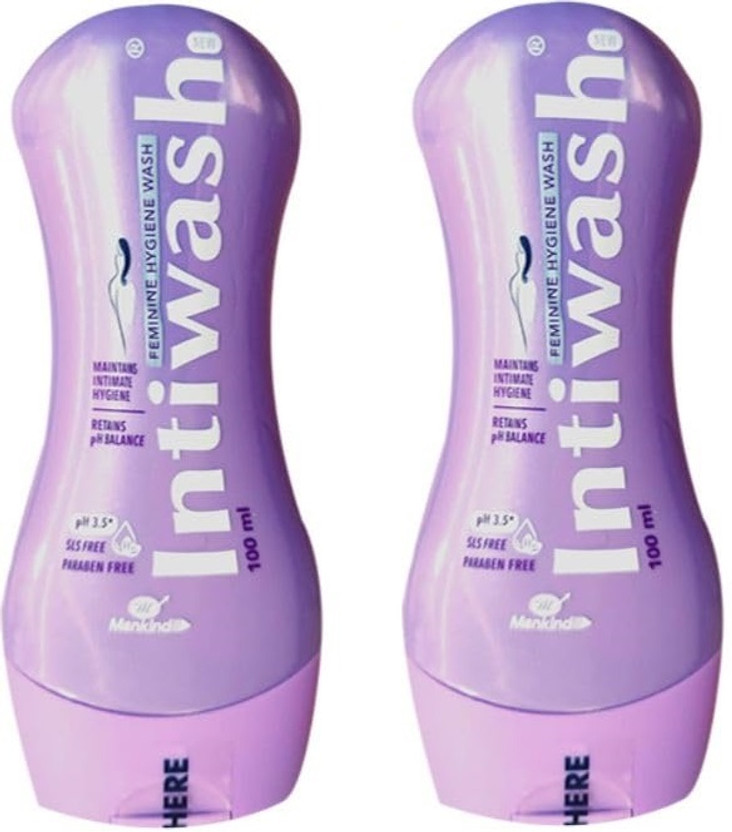 Intiwash Pack of 2 Intimate wash hygiene wash for women prevents itching, pain, odour Intimate Wash(200 ml)
