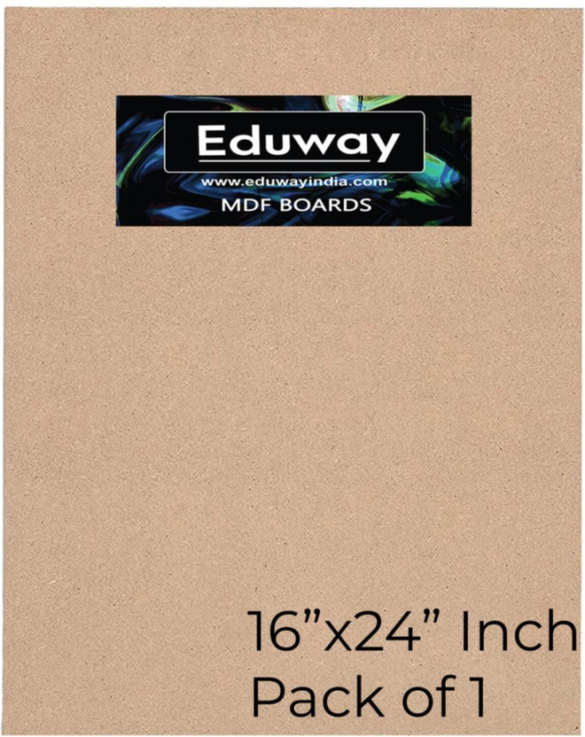 Eduway 16"x24" Mdf Board Sheet For Art & Craft Pack of 1 Ash Japanese Wood Veneer(60 cm x 40 cm)