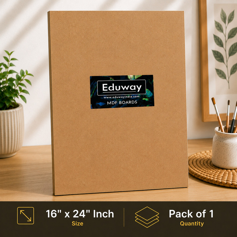 Eduway 16"x24" Mdf Board Sheet For Art & Craft Pack of 1 Ash Japanese Wood Veneer(60 cm x 40 cm)