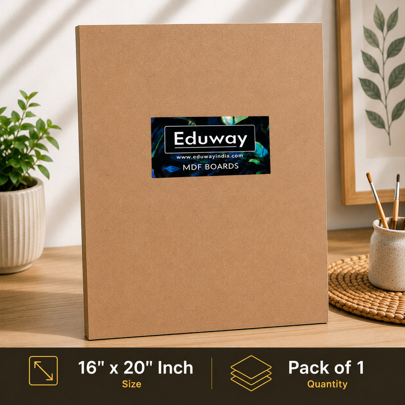 Eduway 16"x20" Mdf Board Sheet For Art & Craft Pack of 1 Ash Japanese Wood Veneer(40 cm x 50 cm)