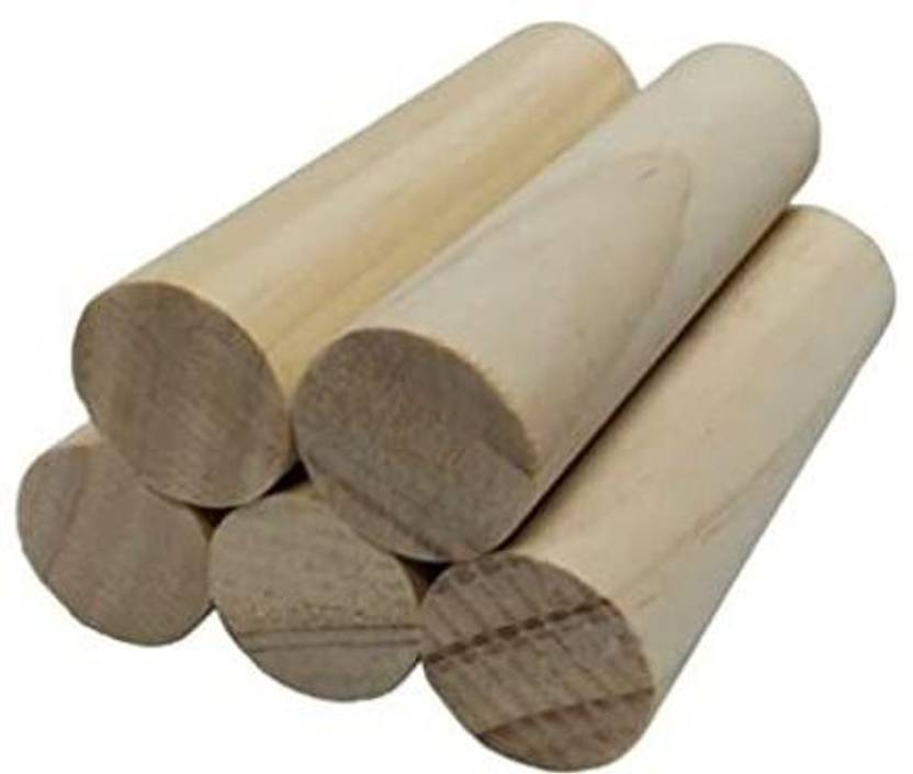 Bibox Pine Wood Rod Cylinders (10 x 2.5)cm Pack of 25,Art & Craft