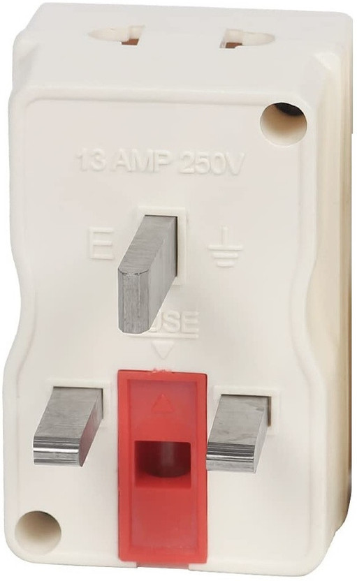 vadda bai India to UK Plug Adapter Type G Converter for UAE, Hong Kong, Singapore 13A 1 Worldwide Adaptor(White)