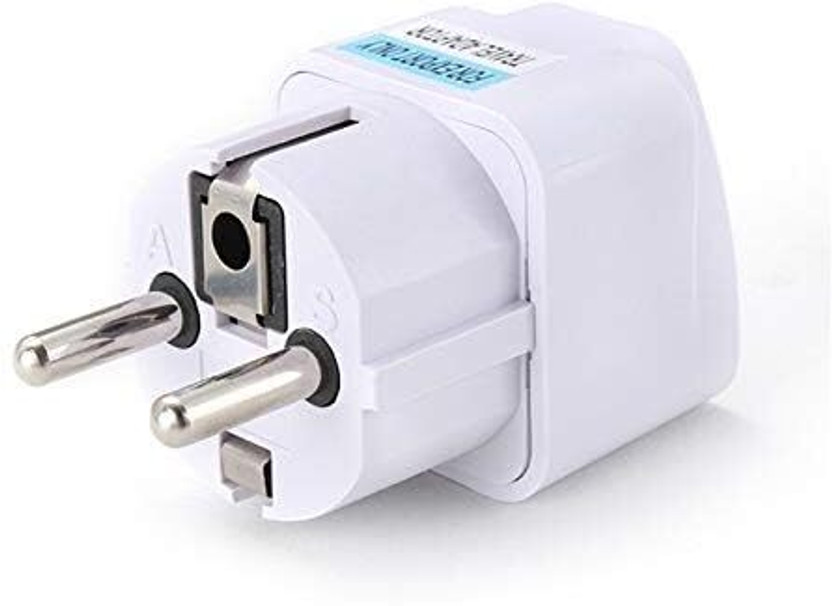 UraXx Universal EU Plug Adapter - US/Canada to Europe Converter Travel Socket Worldwide Adaptor(White)