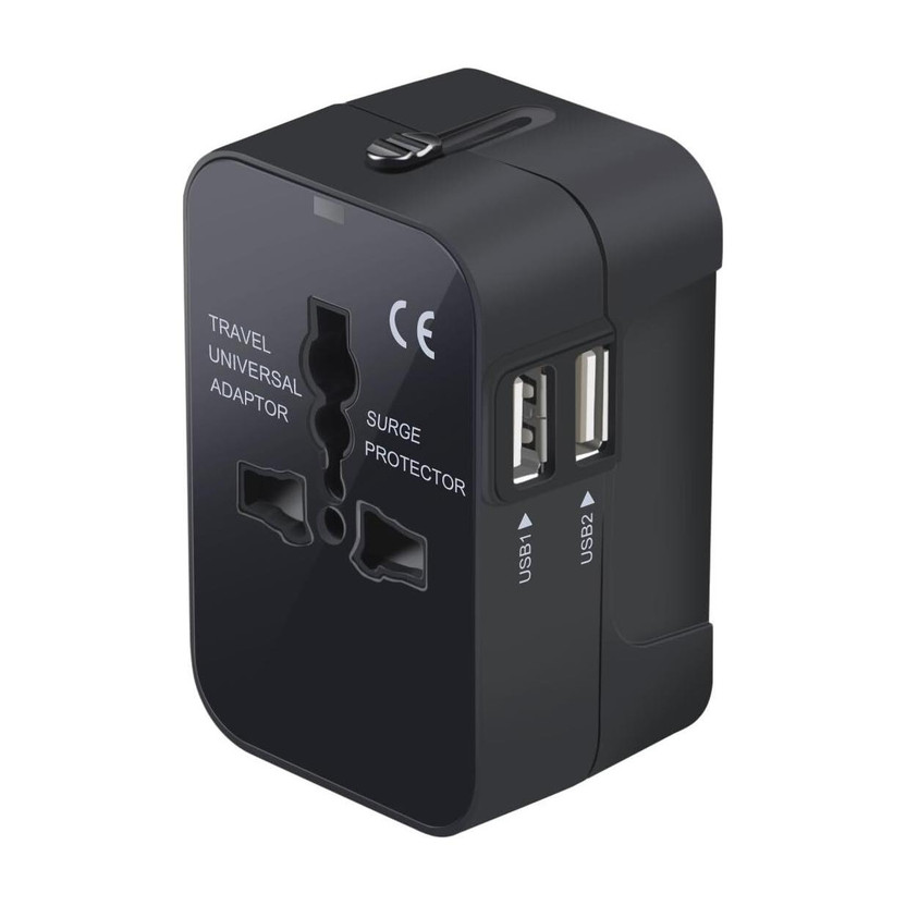 Jihaan Universal Travel Adapter, International All in One Worldwide Travel Adapter and Worldwide Adaptor(Black)