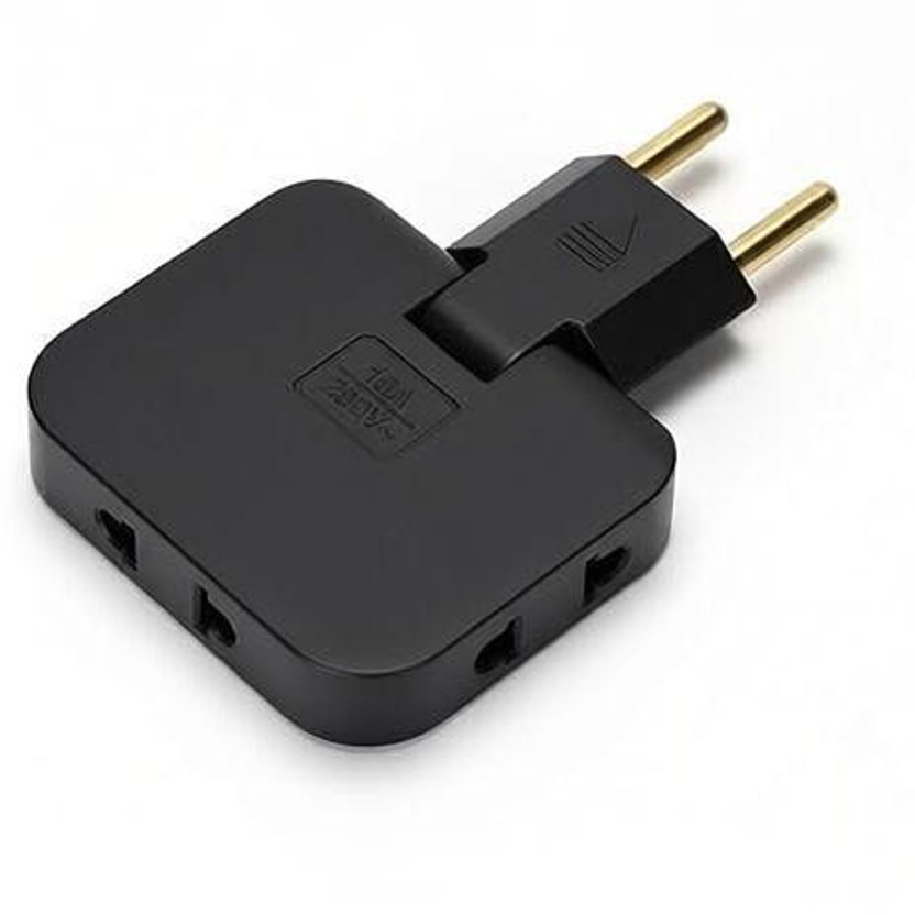KUMISHRI 3-in-1 Universal Travel Adapter 180° Rotatable Foldable Wall Plug Worldwide Adaptor(Multicolor)