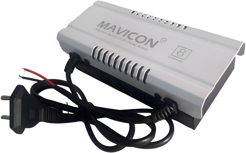 MAVICON MAVICON premium class 8 channel cctv camera power supply singleout 12 volt 10a 8 camera Worldwide Adaptor(White, Beige, Black) - Flipkart Deal