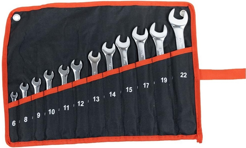 RK RK Collections 12-Pc Combination Spanner Set, 6-22mm, with Organiser Single Sided Pipe Wrench(Pack of 1) - Flipkart Deal