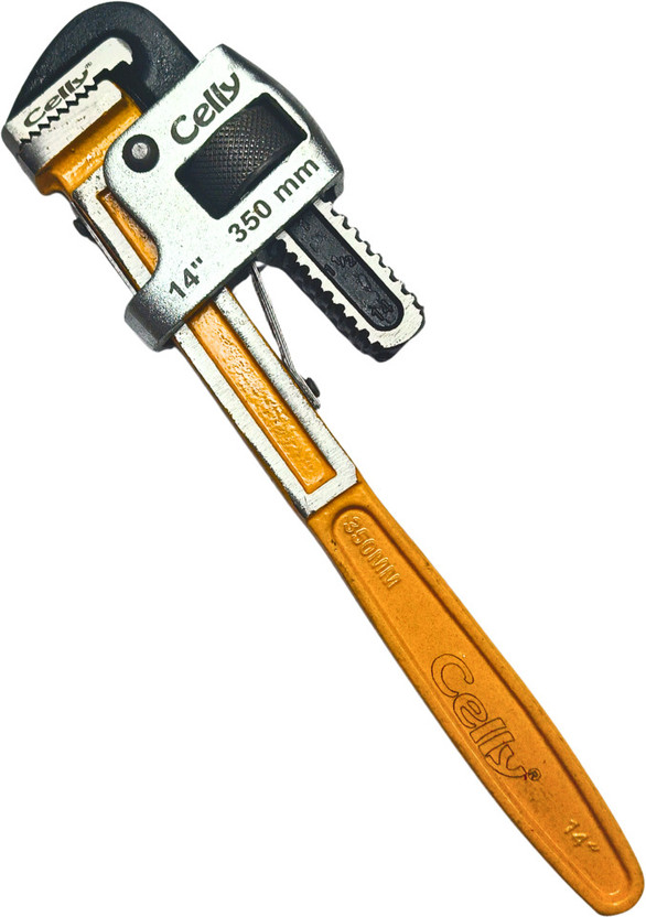 Syntex 14 Inch Heavy Duty Pipe Wrench Cast Iron Body with Steel Jaw Grip Tool 14 Inch Heavy Duty Pipe Wrench Cast Iron Body with Steel Jaw Grip Tool Single Sided Pipe Wrench(Pack of 1)