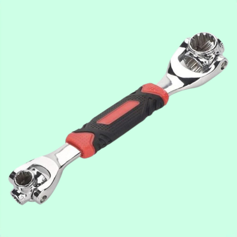 Dipdark Universal Multi Socket Tightening Tool 360 Degree Swivel Head Wrench for Universal Socket Applications Double Sided Socket Wrench(Pack of 1)