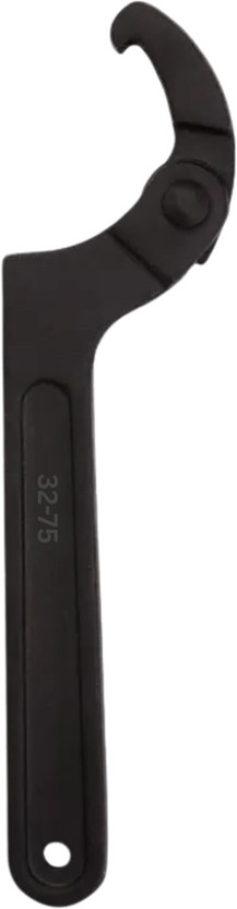 GSK Cut Adjustable C-Hook Spanner Wrench (35-75mm) - Premium CRV Steel Pin Spanner for Automotive & Industrial Machinery Maintenance Single Sided Open End Wrench(Pack of 1)