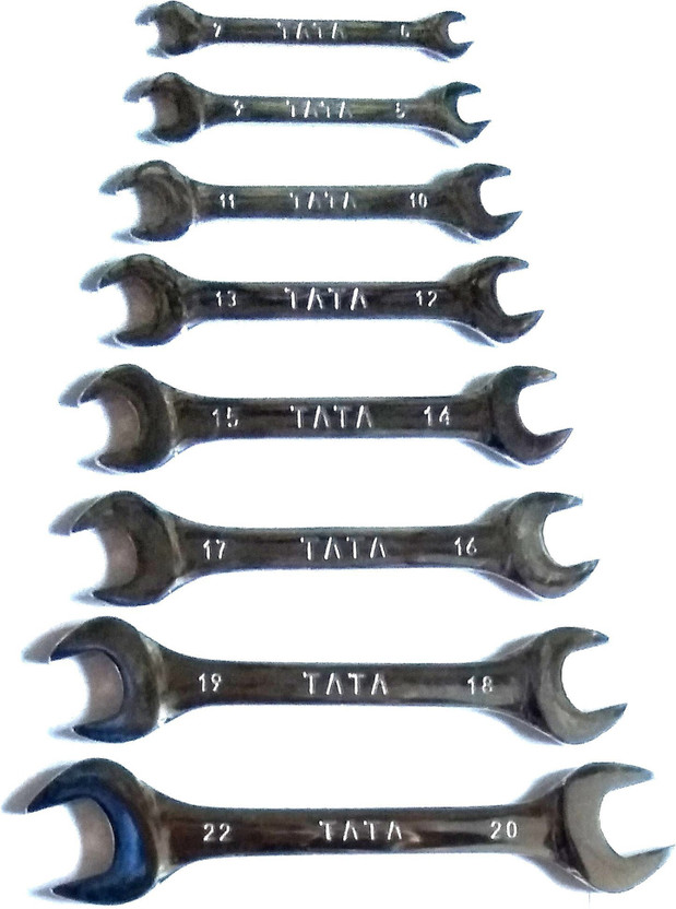 TATA AGRICO SP-08 Spanner Set Double Sided Speciality(Pack of 8)