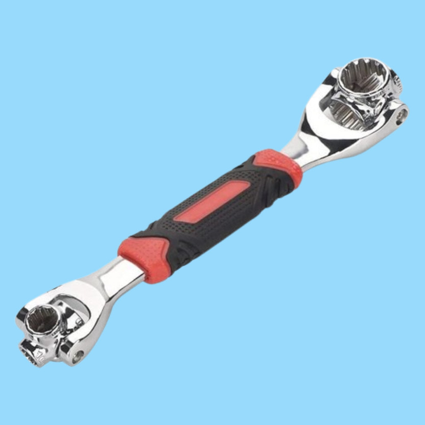 Dipdark Multi Angle Adjustable Socket Tool Heavy Duty Multi Function Socket Wrench Tool for Plumbing and Car Double Sided Socket Wrench(Pack of 1)