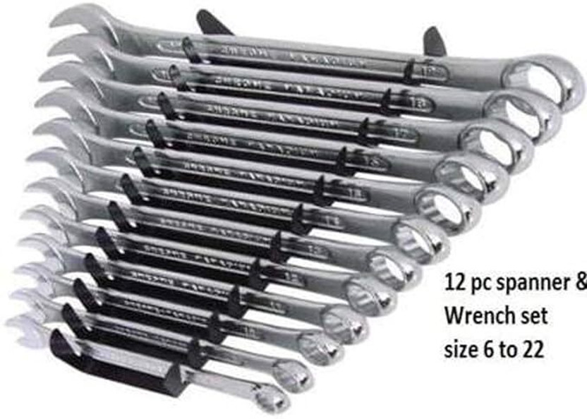 Picvel 12-Piece Wrench Set – Double-Sided Combo Tools Auto Repair, Garage, Home Use 12-Piece Wrench Set – Double-Sided Combo Tools Auto Repair, Garage, Home Use Double Sided Combination Wrench(Pack of 12)